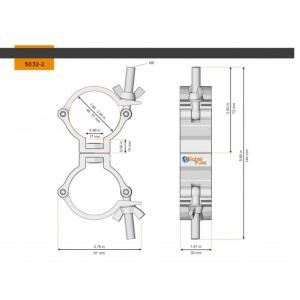 GLOBAL TRUSS 5032-2 - Collier double 49-51mm 100 kg