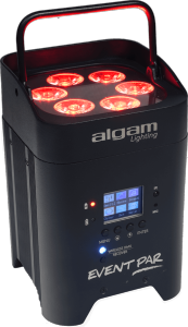 ALGAM LIGHTING LAL EVENTPAR - Par sur batterie LED 6x12W RGBWA+UV, Wireless DMX