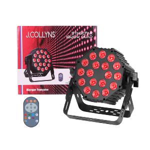J.COLLYNS STAGEPAR 18x15W QUAD - Par Slim 18x15W RGBW 4-en-1