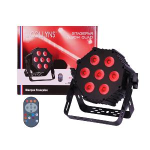 J.COLLYNS STAGEPAR 7x30W QUAD - Par Slim 7x30W RGBW 4-en-1