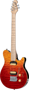 STERLING BY MUSIC MAN GSU AX3QM-SPR-M1 - Axis - Quilted Maple - Spectrum Red