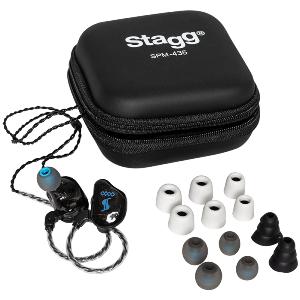 Stagg SPM-435 BK - écouteurs intra-auriculaires de monitoring 4 voies