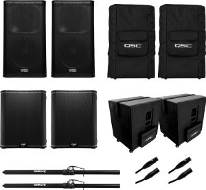 QSC PRO AUDIO SQC KW122-KS118-BUNDLE - Bundle KW122, KS118 + accessoires