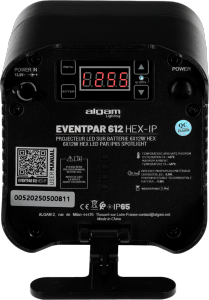 ALGAM LIGHTING LAP EVENTPAR612-HEX-IP - PAR sur batterie LED 6 X 12W RGBWA+UV