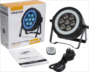 ALGAM LIGHTING LAL PARWASH76-RING - Wash - Par LED 7x 6W + anneau LED RVB